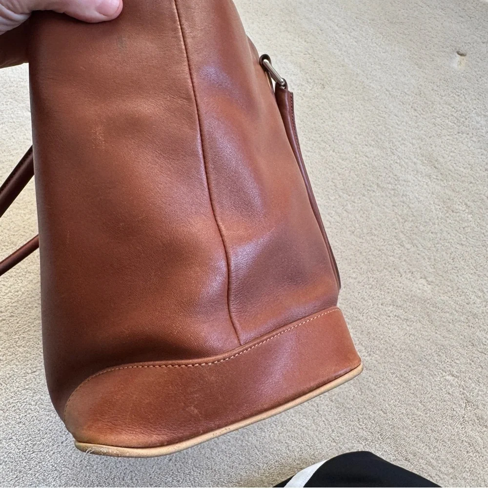 Vintage Coach Hampton Brown Leather Tote Bag